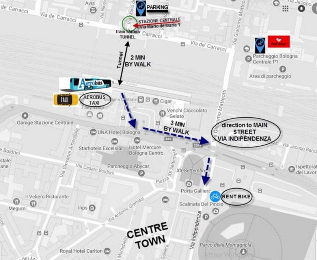 Stazione Centrale Acomodação com café da manhã Bolonha Exterior foto